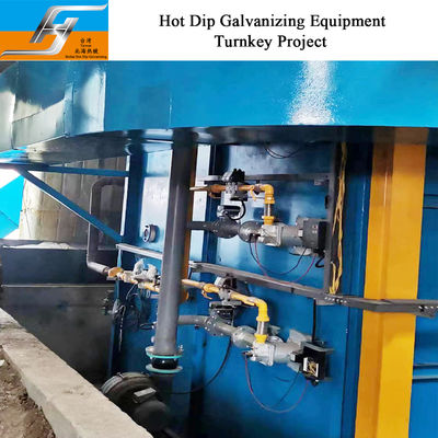 Hot Dip Galvaniseringsoven met hoge snelheid Pulse Fired Burner voor galvaniseren van staalonderdelen en aangepast ketelontwerp